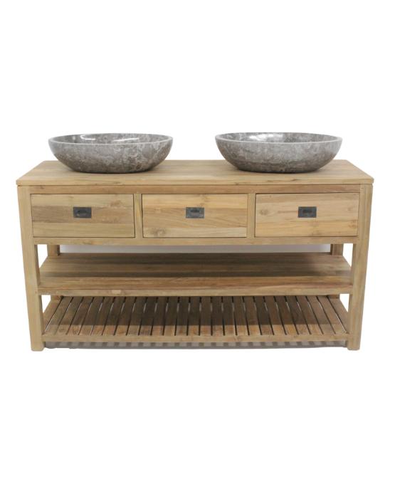 2 ovale zwarte of grijze wasbakken 60x40x15h, Huis en Inrichting, Nieuw, Grijs, Minder dan 100 cm, 50 tot 100 cm