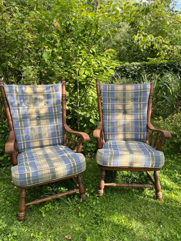 2 herenstoelen vintage grote zetels stoelen, Ophalen