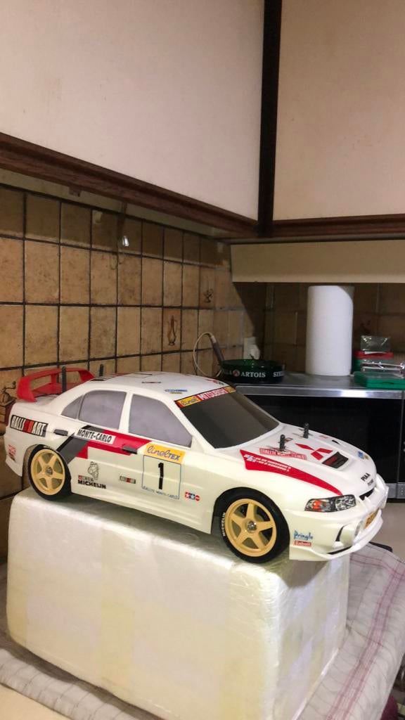 RC Tamiya Mitsubishi EVO IV TA03F Vintage, Neuf, Échelle 1:10, Enlèvement ou Envoi, Voiture on road
