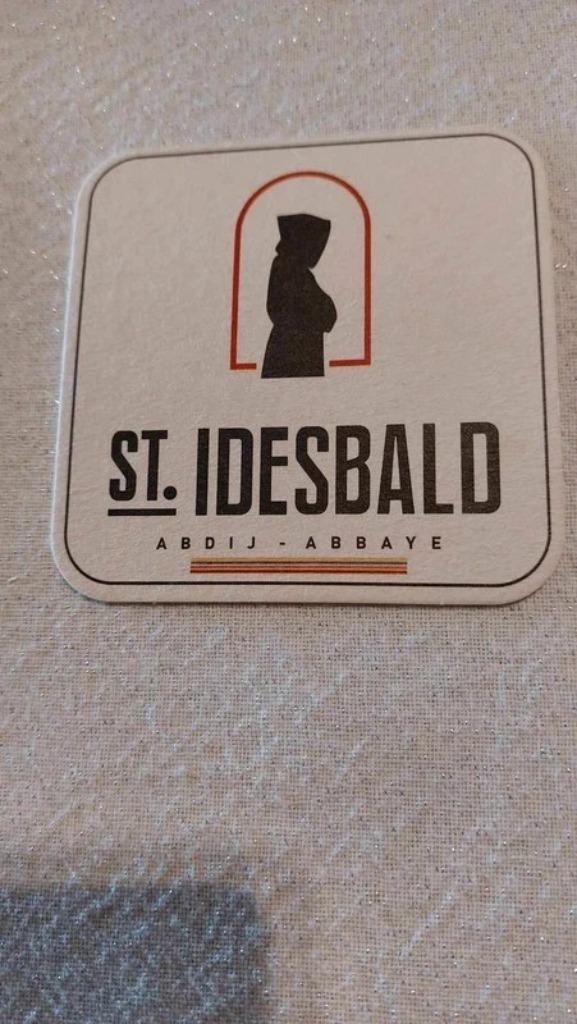 Bierviltje : St. Idesbald Abdijbier/Brouwerij Huyghe, Envoi, Comme neuf, Sous-bock