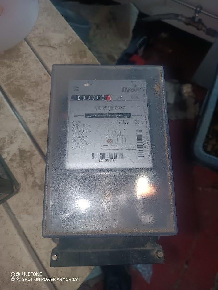 Elektriciteitsmeter, kwh-meter ITRON, Doe-het-zelf en Bouw, Ophalen, Nieuw