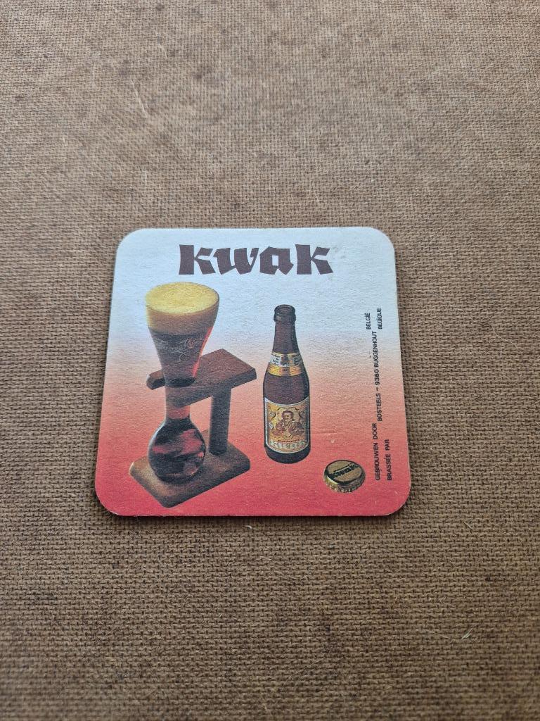 Sous bock Kwak (modèle 1), Enlèvement ou Envoi, Utilisé, Sous-bock, Autres marques