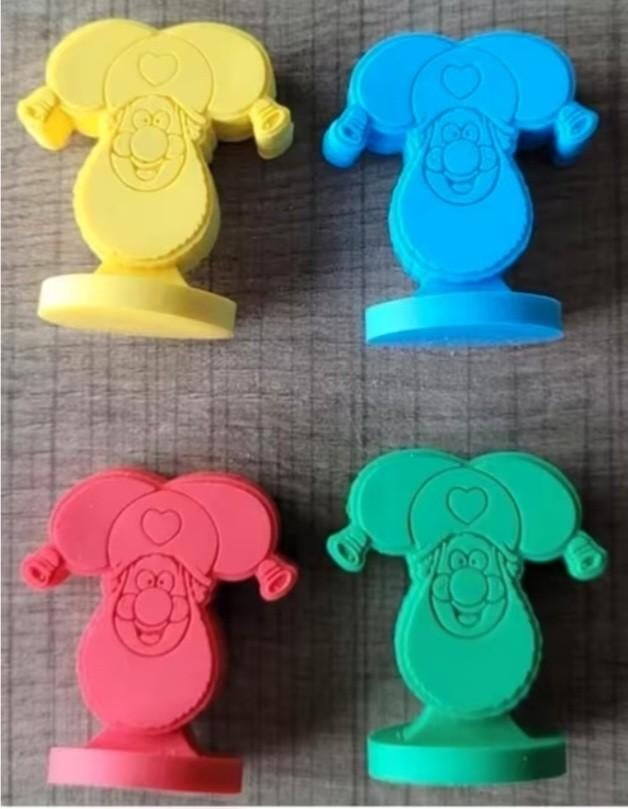 Kabouter Plop: 4 pionnetjes, Verzamelen, Ophalen of Verzenden, Zo goed als nieuw