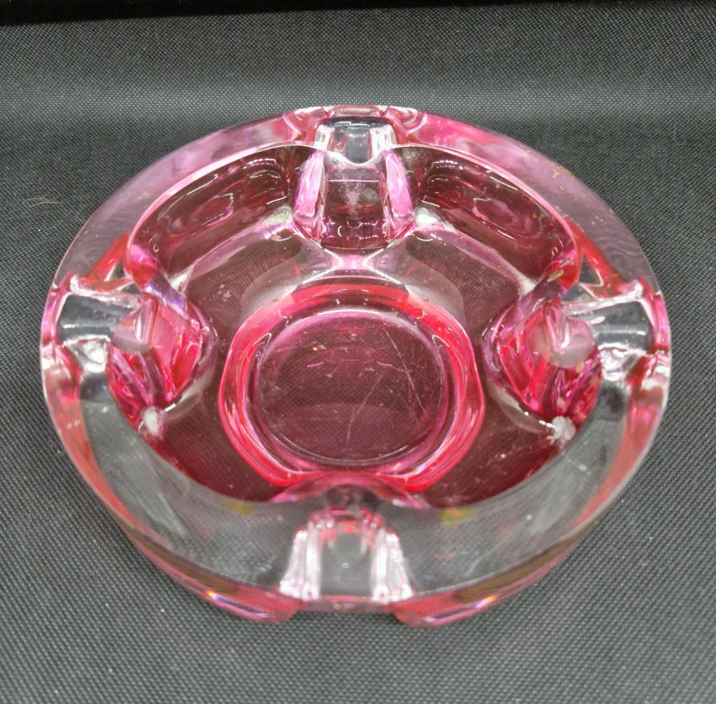 Cendrier en cristal soufflé Val Saint Lambert, Enlèvement ou Envoi