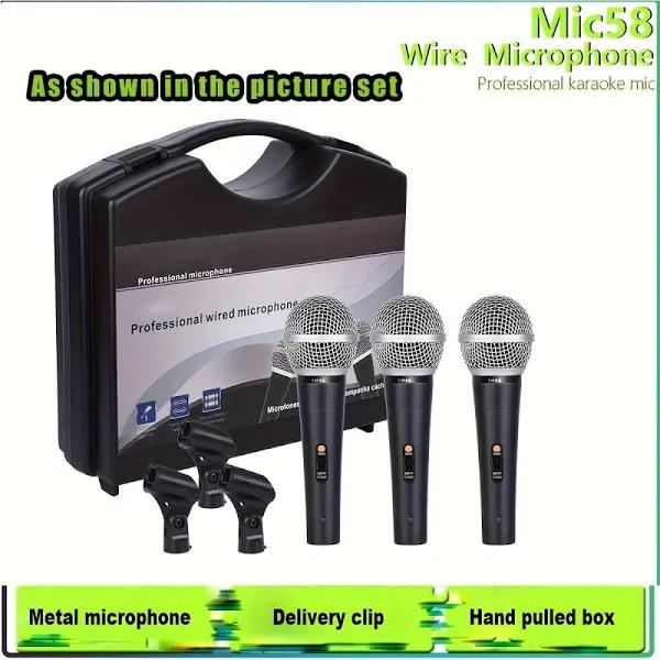 3x micro model shure SM58s met koffer, Verzenden, Nieuw, Zangmicrofoon