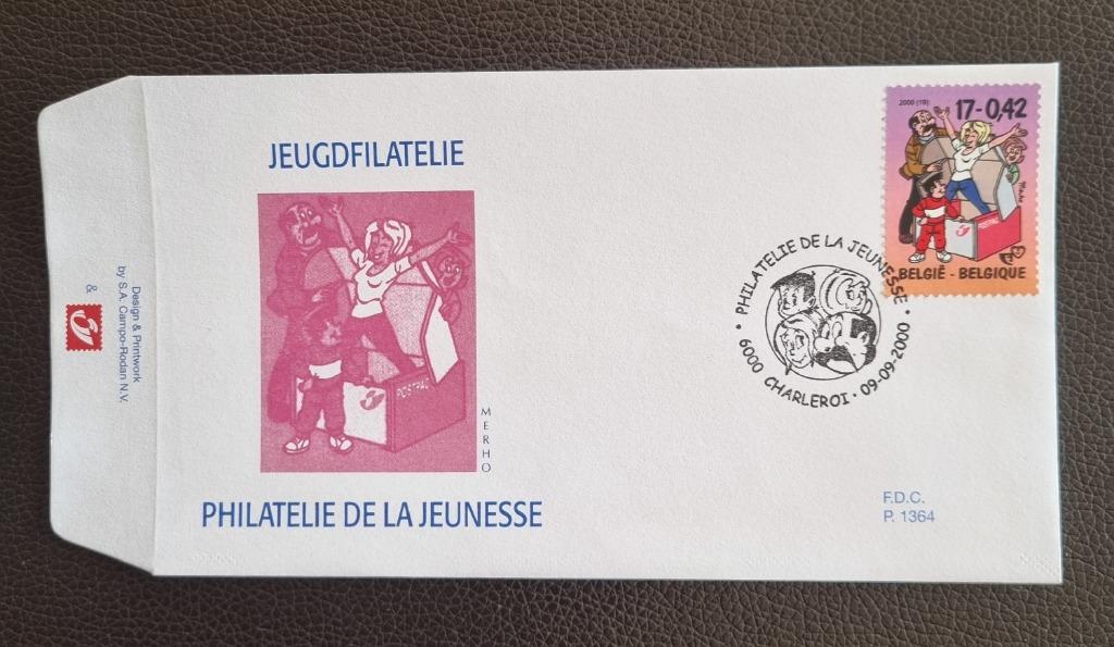 Kiekeboe FDC Belgique 2000, Autre, Enlèvement ou Envoi, Affranchi, Oblitération 1er jour