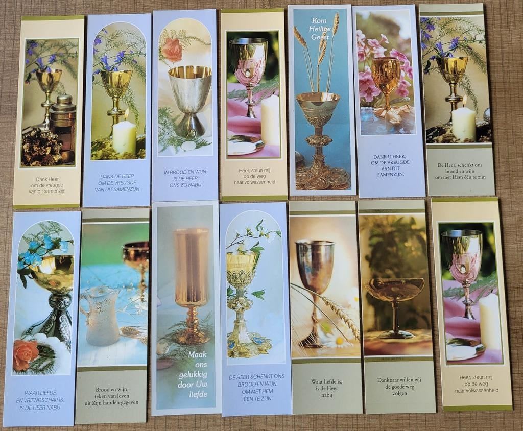 14 oude communiekaartjes, Verzamelen, Ophalen of Verzenden, Zo goed als nieuw, Overige onderwerpen, Prent
