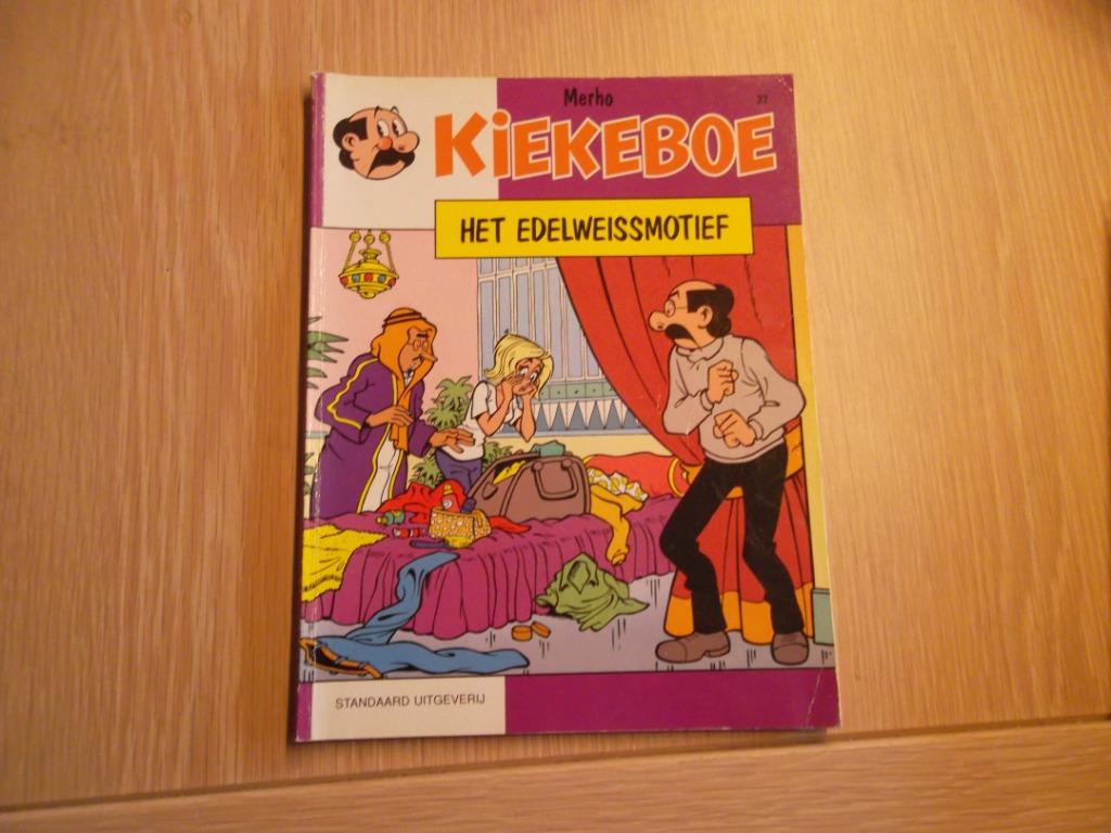 Kiekeboe 32 Het edelweissmotief, Gelezen, Eén stripboek, Merho, Ophalen of Verzenden