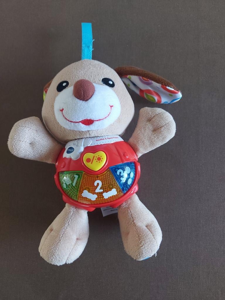 Knuffel en speel puppy vtech, Kinderen en Baby's, Ophalen of Verzenden, Zo goed als nieuw