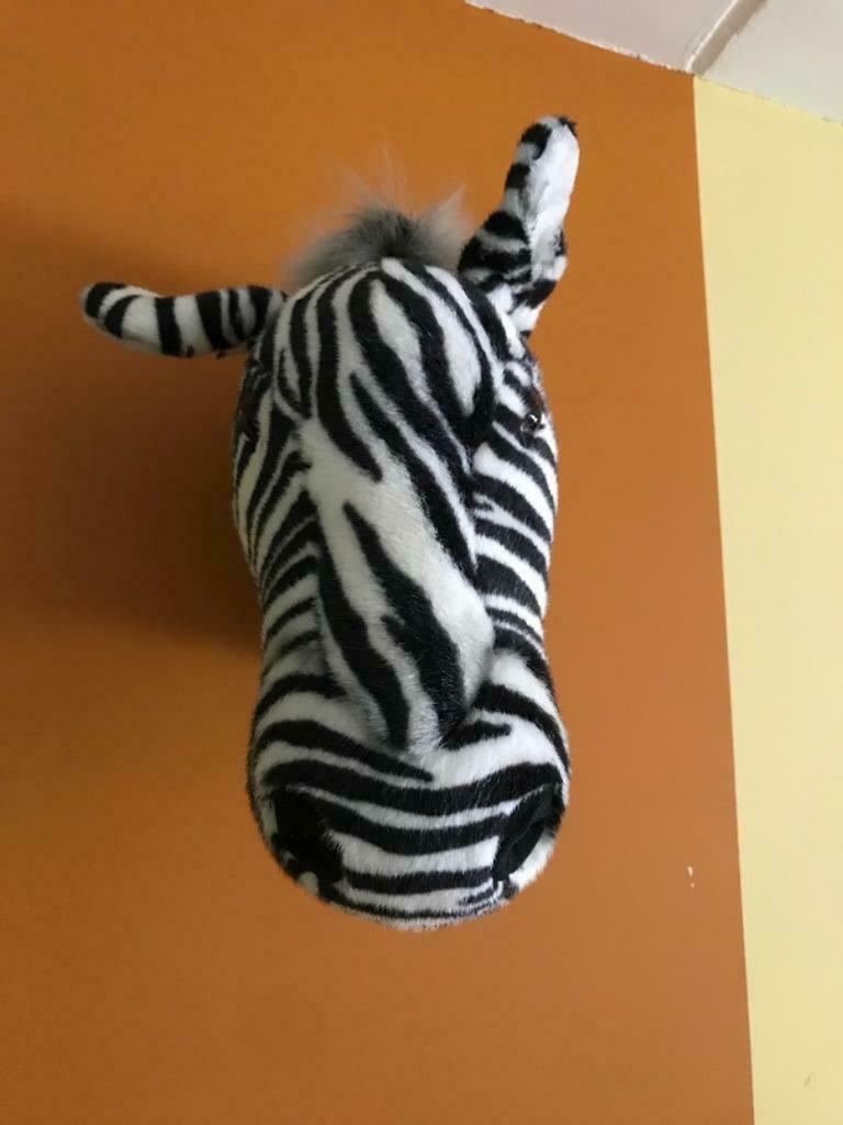 Bibib dierenkop - Zebra - 37 cm, Ophalen of Verzenden, Zo goed als nieuw, Wanddecoratie