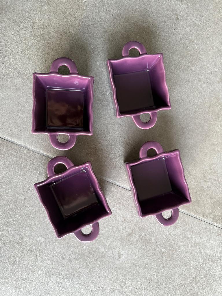 4 ramequins Trafic mauve, Huis en Inrichting, Ophalen of Verzenden, Nieuw