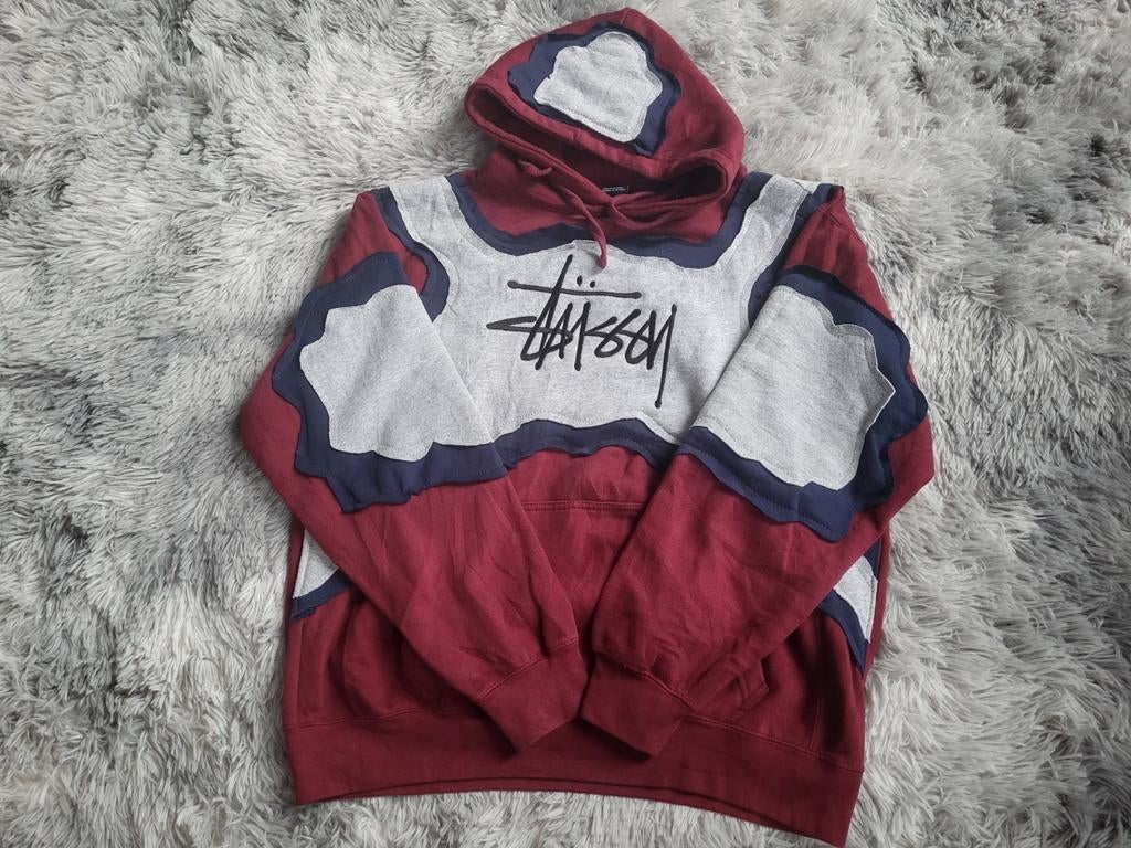 Stüssy herwerkte patchwork hoodie - uniek stuk 1/1, Kleding | Heren, Overige kleuren, Maat 56/58 (XL), Ophalen of Verzenden, Stüssy