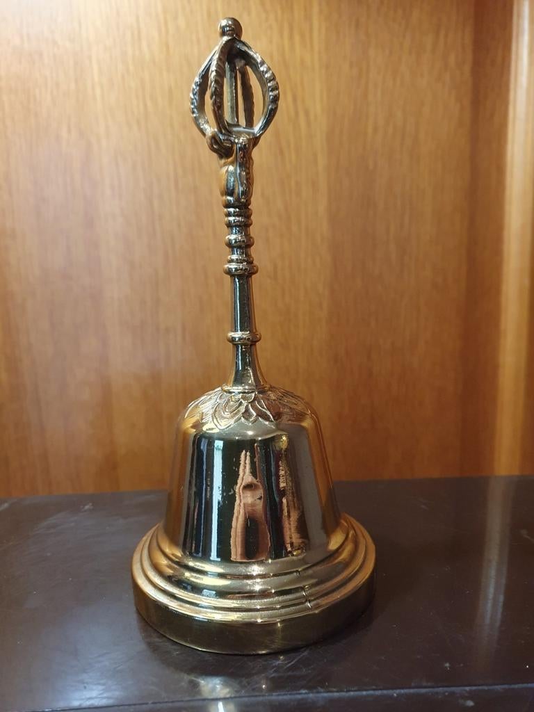 Tafelbel koper   h.20cm, Ophalen of Verzenden