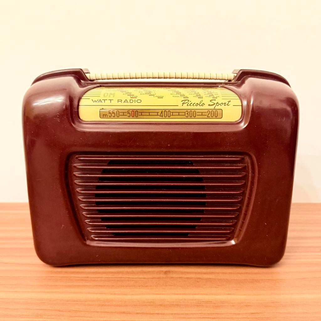 VINTAGE ITALIAANSE BUIZENRADIO WATT PICCOLO SPORT 1953 RARE, Verzenden