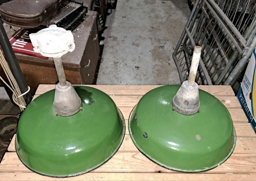 Lamp lampen industriele emaille fabriekslampen, Ophalen of Verzenden
