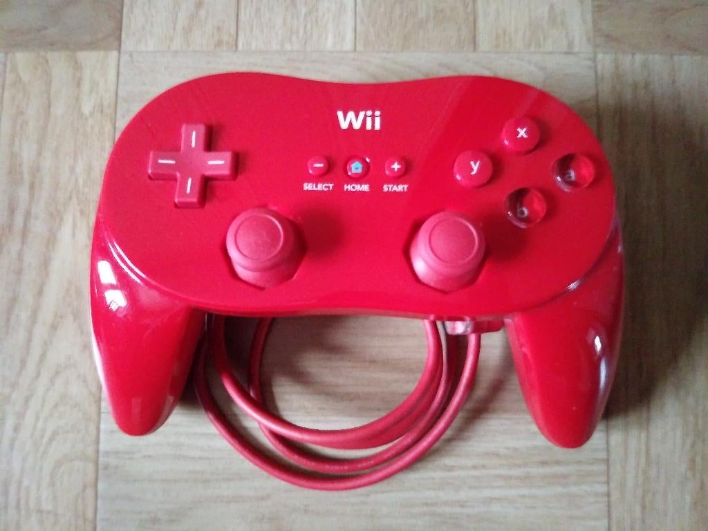 Wii controller Classic of gamepad zwart, rood of wit, Ophalen of Verzenden, Zo goed als nieuw, Wii, Overige controllers