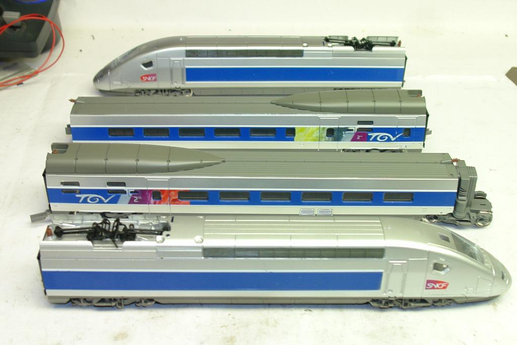 MEHANO SNCF TGV POS 4 ELEMENTS MOTORISE HO CC/DC, Autres marques, Analogique, Enlèvement ou Envoi, Set de Trains