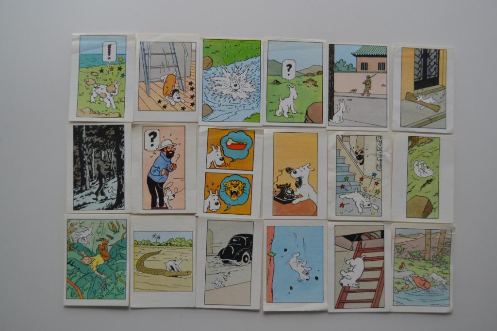 lot de 64 images Milou / Bubble gum Milou, Verzamelen, Ophalen of Verzenden, Kuifje, Gebruikt, Plaatje, Poster of Sticker