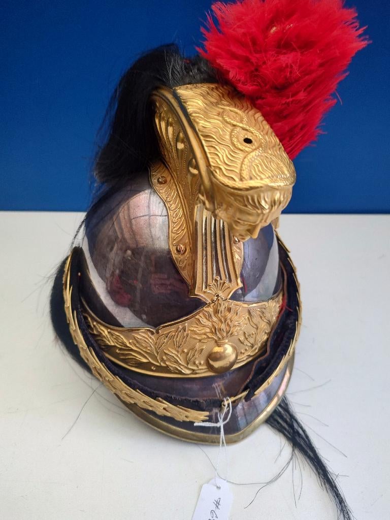 #65 Franse dragonder helm officier mod 1870, Verzamelen, Verzenden