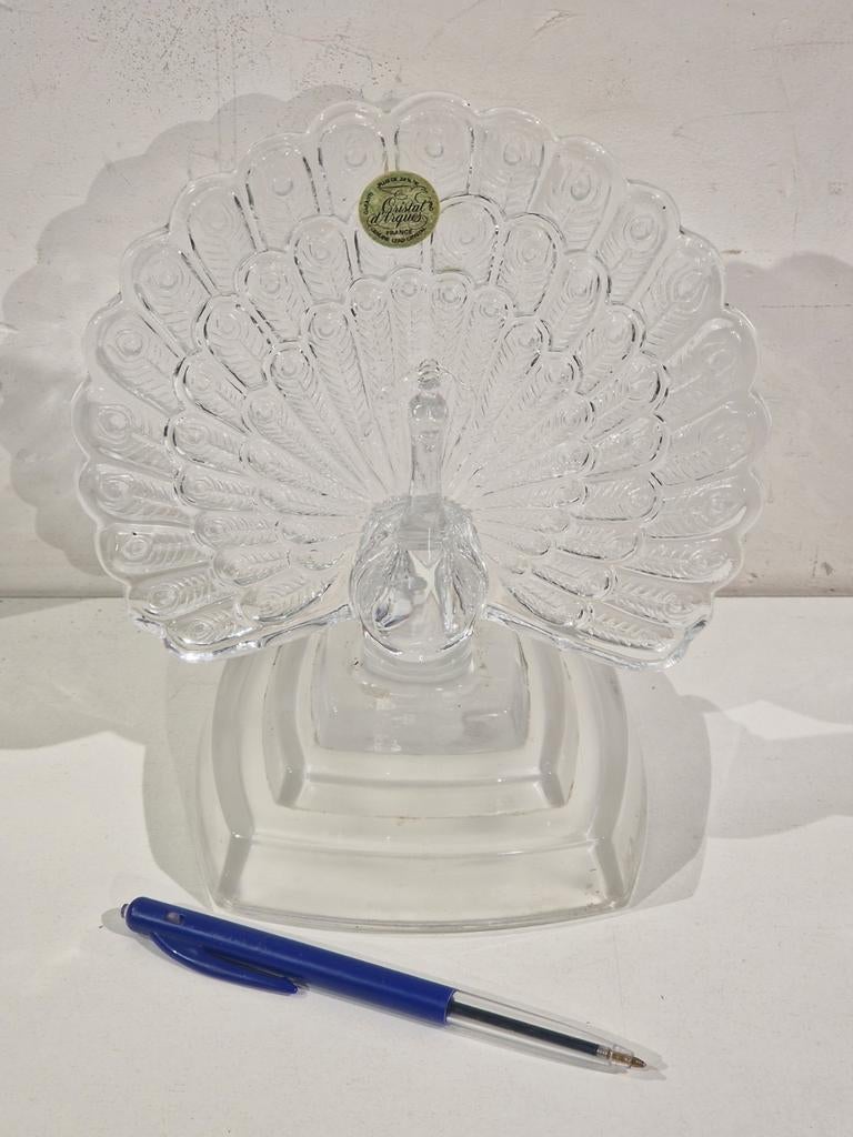 Cristal D'Arques Kristal Pauw  . Kristal glas ., Antiek en Kunst, Ophalen of Verzenden