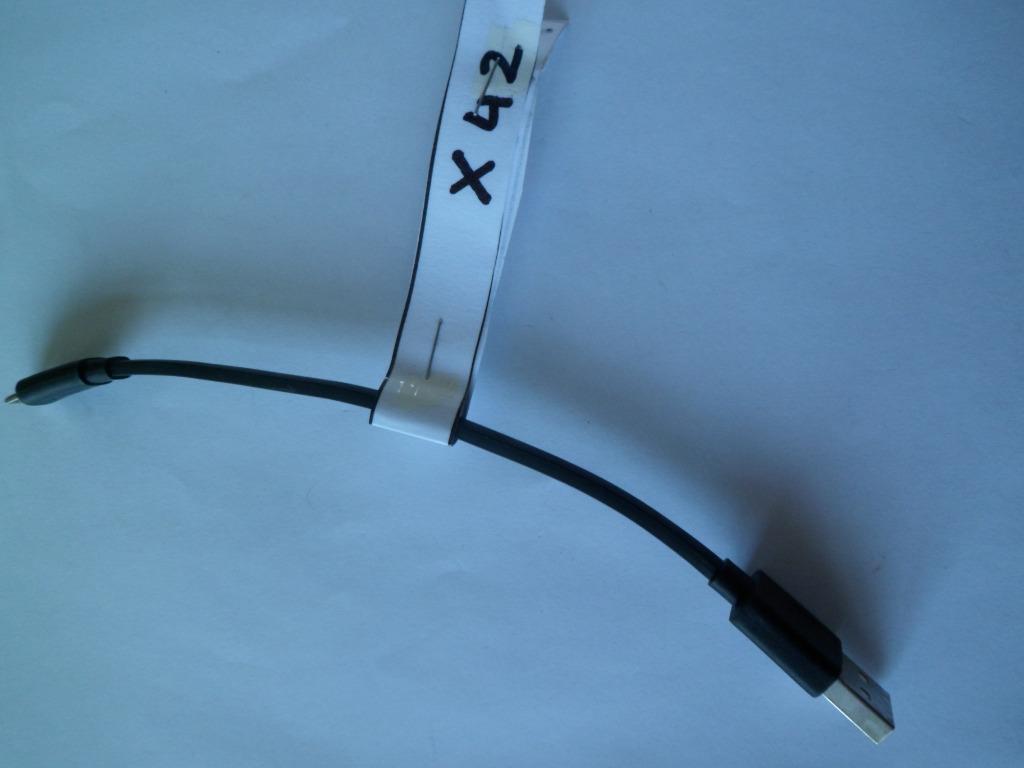 USB 2.0 (mâle) vers Micro USB noir (mâle), longueur 20 cm, Enlèvement, Comme neuf