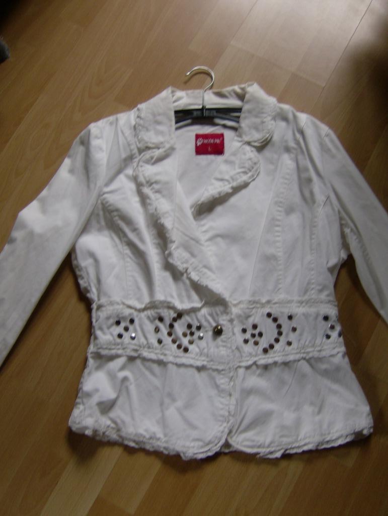 Blazer wit merk mode piu - maat l, Taille 42/44 (L), Enlèvement ou Envoi, Porté, Blanc