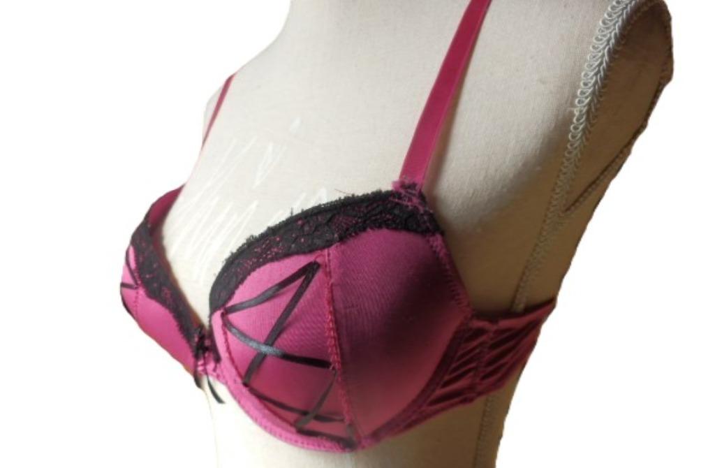 (31) -soutien gorge femme t.90b noir et rose, Ophalen of Verzenden, Roze, BH