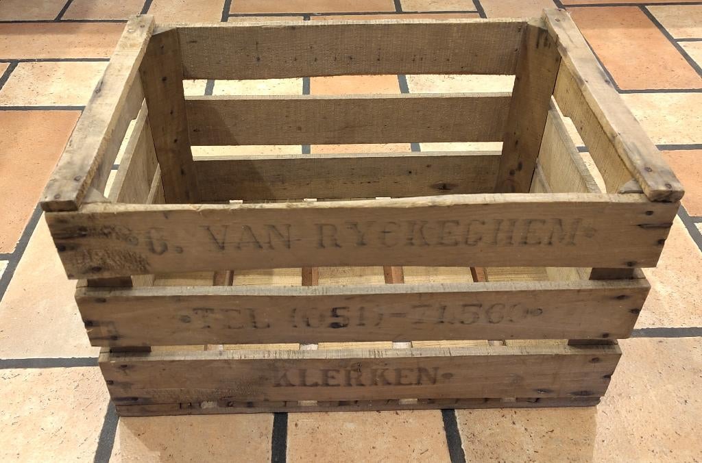Fruitkist Van Ryckeghem, Huis en Inrichting, Woonaccessoires | Kisten, Ophalen, Gebruikt