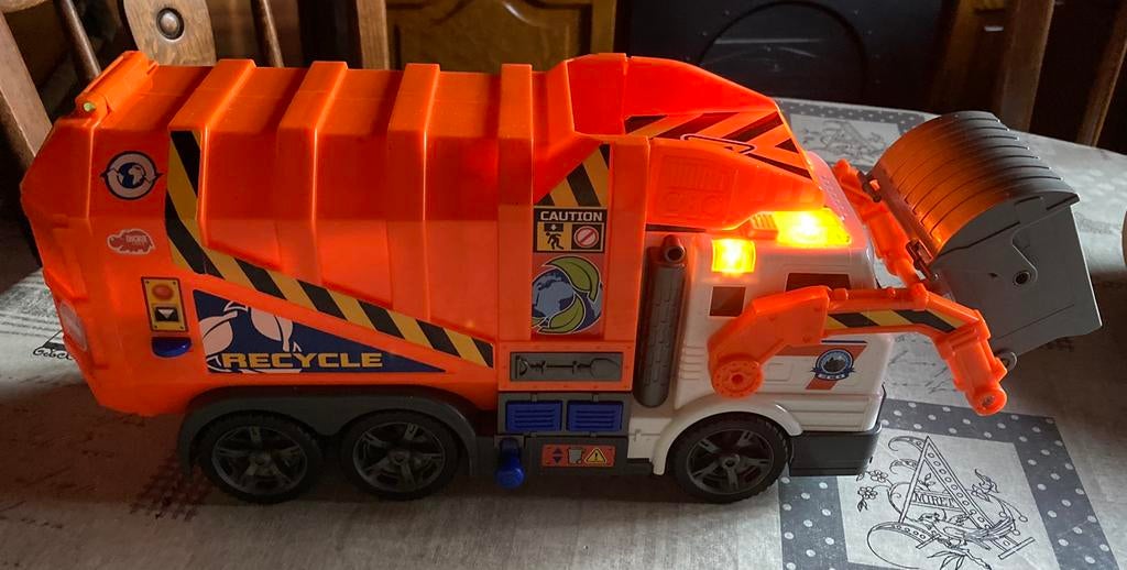 Chariot de recyclage Dickie + lumière + sons., Enlèvement ou Envoi, Comme neuf
