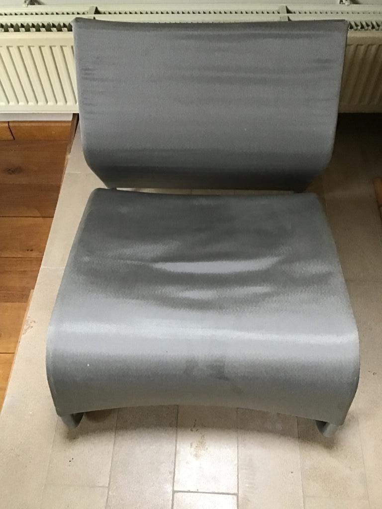 Vintage oppala zetel zilver 1980, Ophalen, Zo goed als nieuw