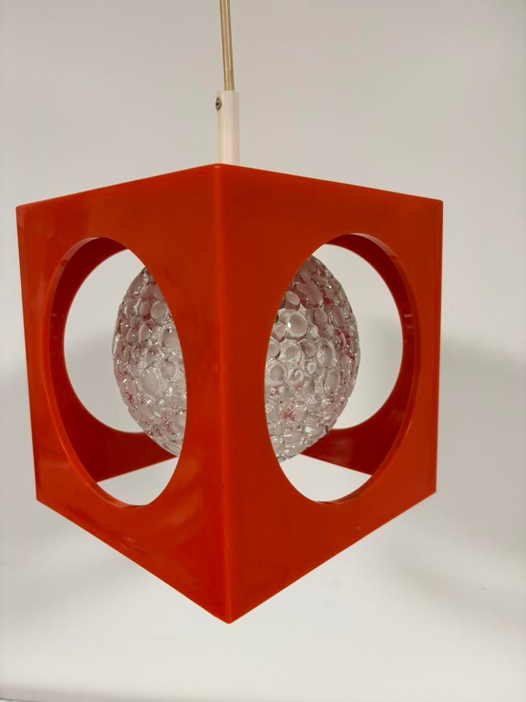 Vintage Wila Richard Essig Lamp - Jaren 70, Huis en Inrichting, Lampen | Hanglampen, Ophalen of Verzenden, Zo goed als nieuw, Kunststof