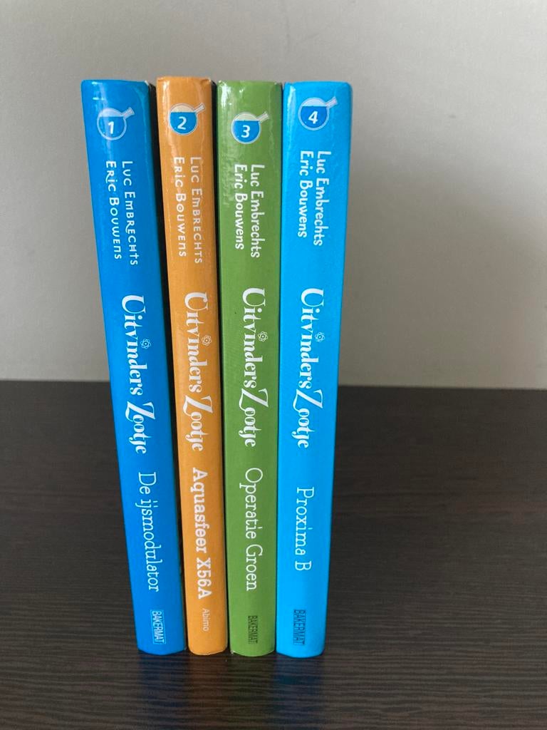 Uitvinderszootje boekenpakket 4 delen, Enlèvement ou Envoi, Comme neuf, Luc Embrechts en Eric Bouwens
