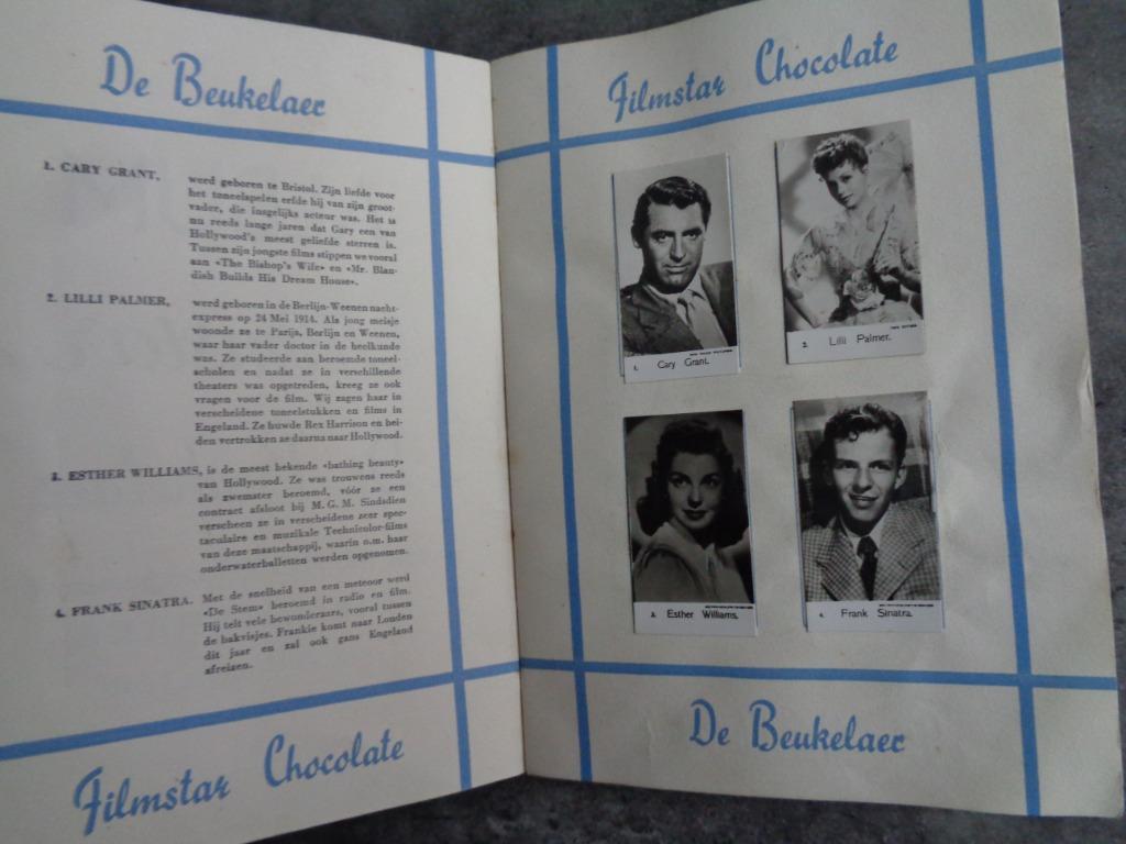 album Cine stars de Beukelaer 40s/50s volledig 48 PRENTEN, Boeken, Ophalen of Verzenden