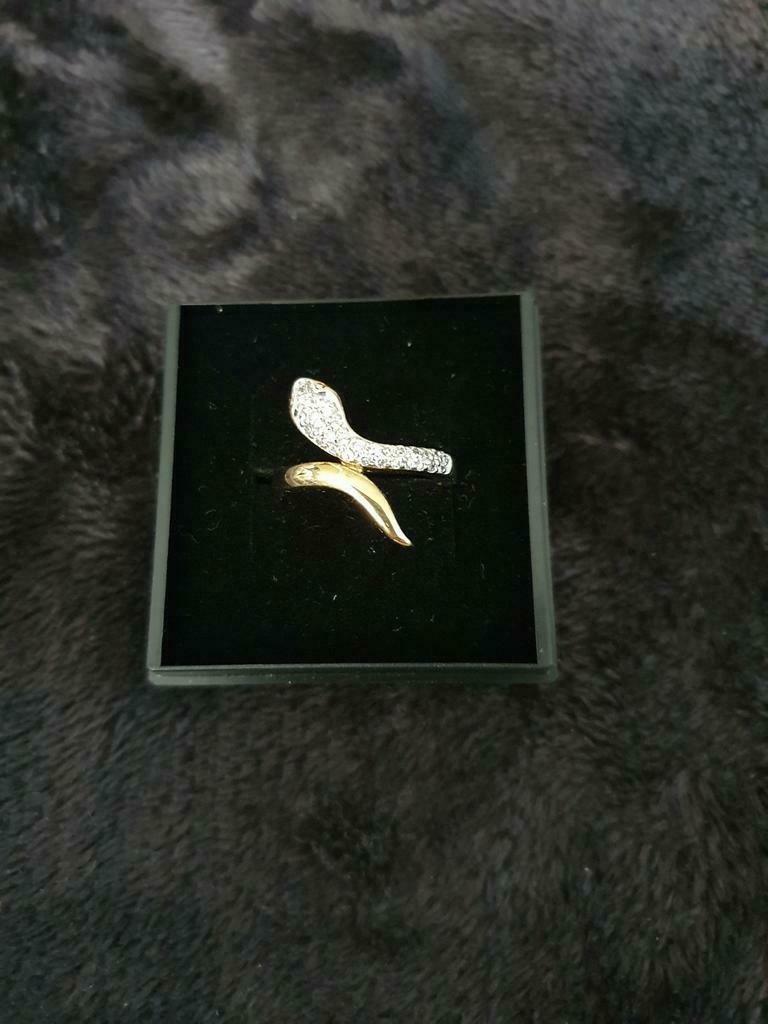 Nieuwe plaqué ring maat 52, Handtassen en Accessoires, Ringen, Ophalen of Verzenden, Nieuw, Goud, Dame
