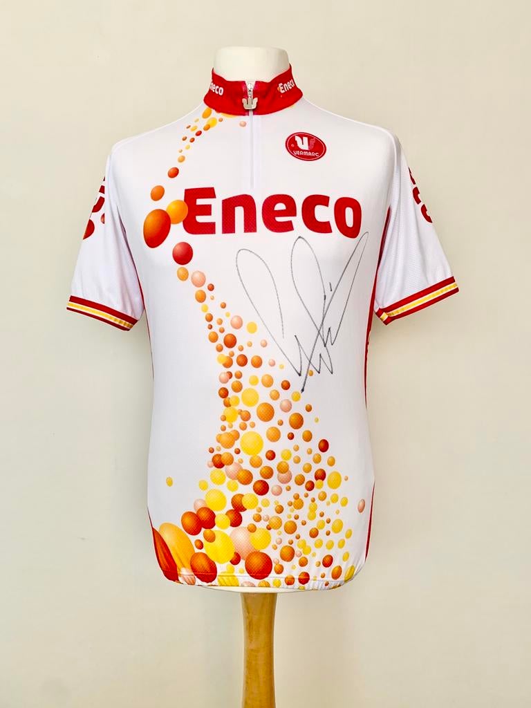 Eneco Benelux Tour 2012 Leader Jersey signed by Lars Boom, Sports & Fitness, Cyclisme, Enlèvement ou Envoi, Comme neuf, Vêtements
