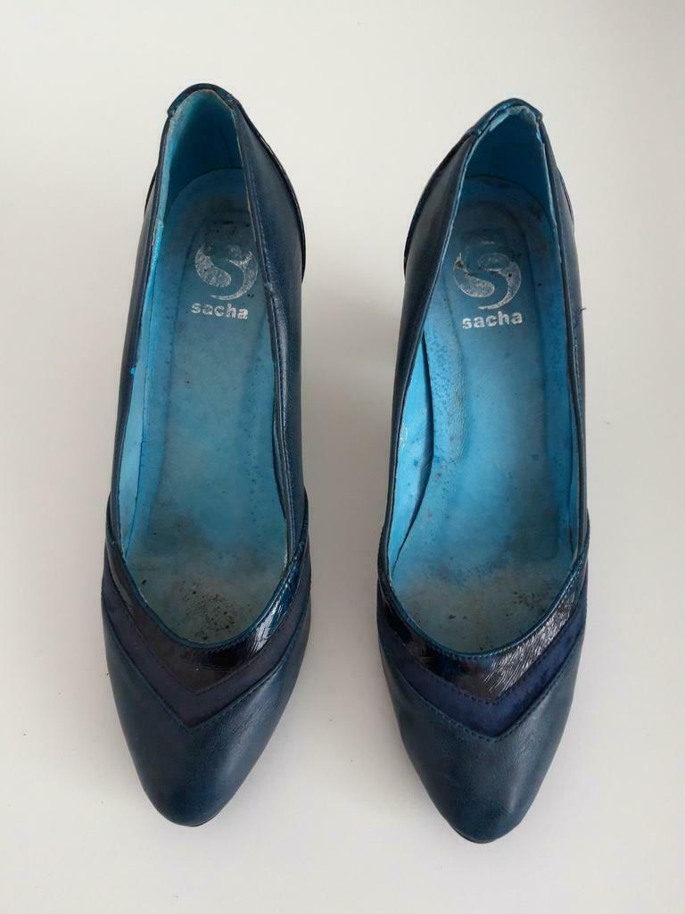 Escarpins bleus Sacha - taille 39, Vêtements | Femmes, Enlèvement ou Envoi, Escarpins, Porté, Bleu