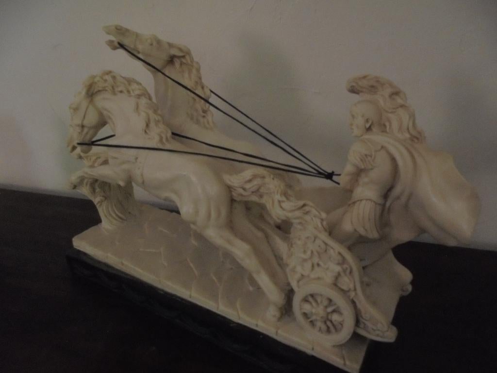 Romeins beeld (strijdwagen met krijger, heerser), Antiek en Kunst, Ophalen of Verzenden