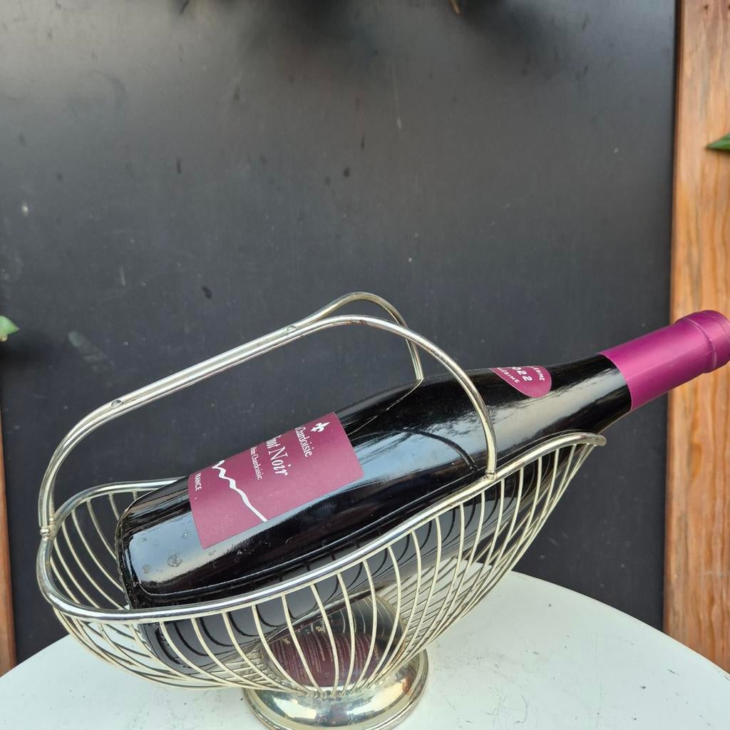 Porte-bouteille de vin en métal argenté PM Italy, années 197, Enlèvement ou Envoi