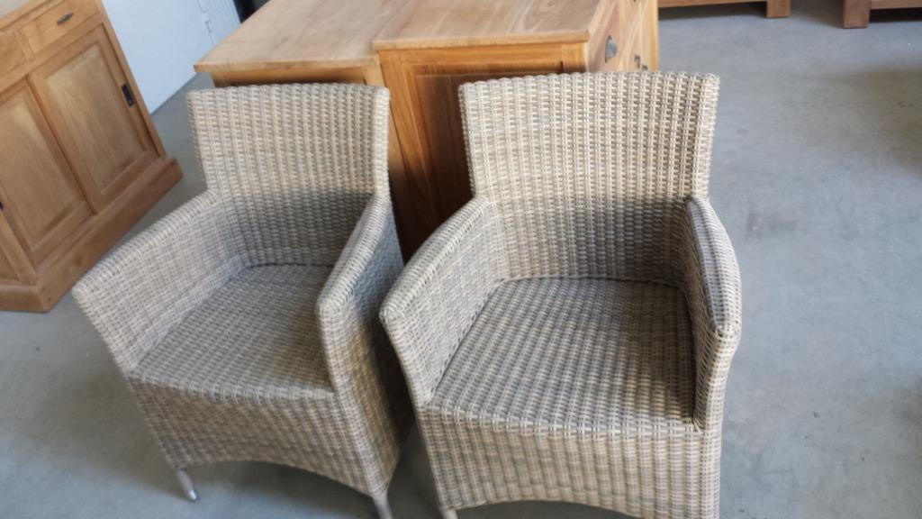 Set van 2 wicker stoelen, Ophalen of Verzenden, Nieuw, Wicker