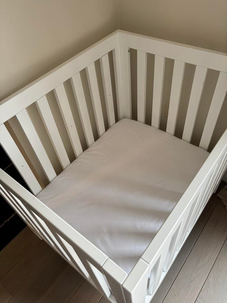 Park Bopita Sid wit 100x90x80cm inclusief matras, Kinderen en Baby's, Ophalen, Zo goed als nieuw, Rechthoekig, In hoogte verstelbaar