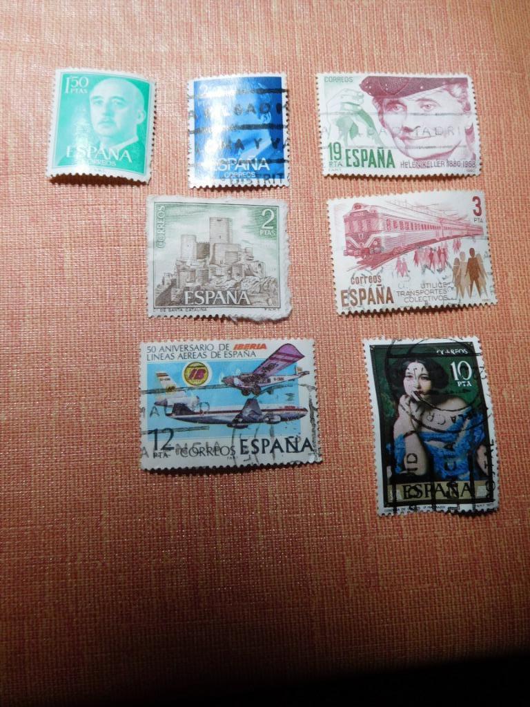 Timbres espagnols oblitérés (1), Enlèvement ou Envoi, Affranchi