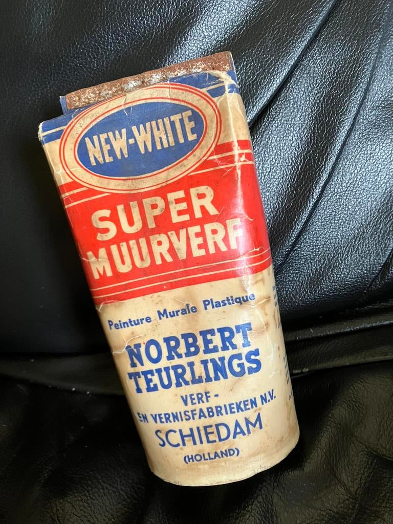 Verf new white-Norbert Teurlings Schiedam, Verzamelen, Merken en Reclamevoorwerpen, Ophalen, Nieuw