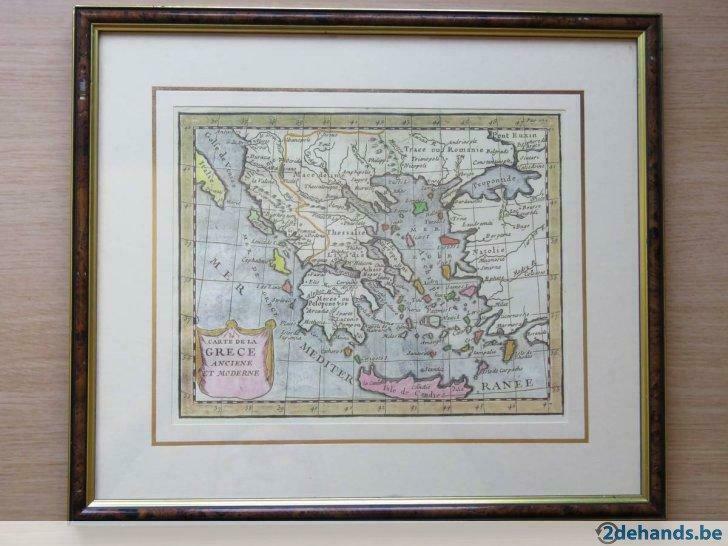 Antieke landkaart - Griekenland/Macedonië/West-Turkije, Antiek en Kunst, Kunst | Etsen en Gravures, Verzenden