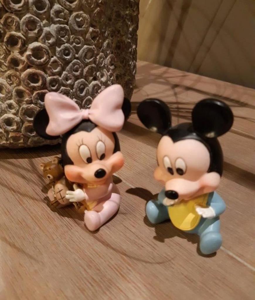 Minnie  & Mickey Mouse als baby  - Van Disney 1984, Verzamelen, Ophalen of Verzenden, Mickey Mouse