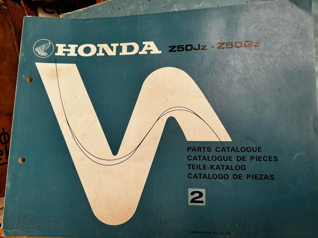 Partsmanual partslisting Honda Monkey, Ophalen of Verzenden, Honda