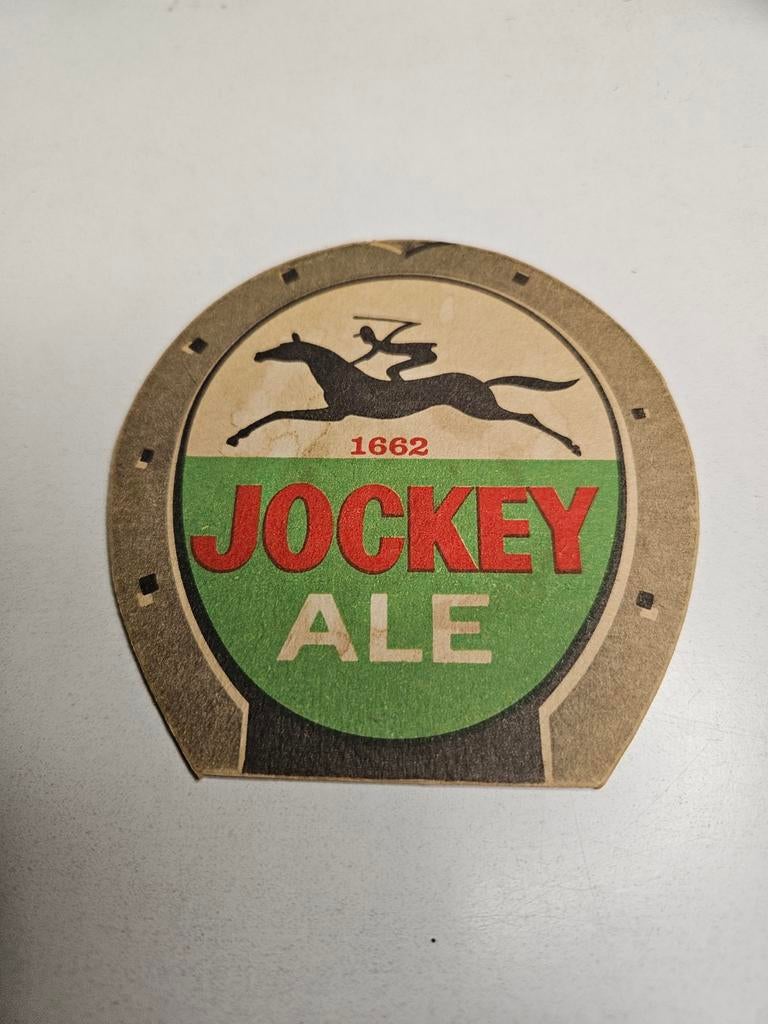 Oud bierviltje jockey ale Alken, Ophalen of Verzenden