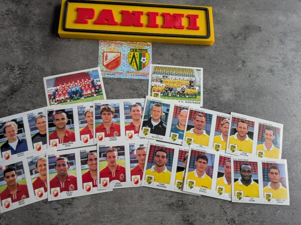 PANINI STICKERS 15X FOOTBALL 2001 Mons/KV Oostende, Verzenden, Nieuw