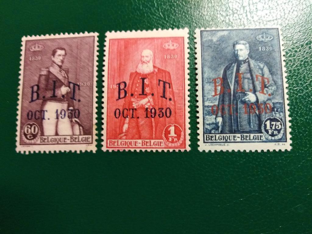 Belgische postzegels uit 1930.B.I.T., Met stempel, Verzenden, Koninklijk huis, Orginele gom