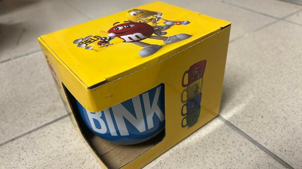 Mooie grote koffietas met “Bink” M&M’s, Verzamelen, Ophalen of Verzenden, Nieuw, Gebruiksvoorwerp
