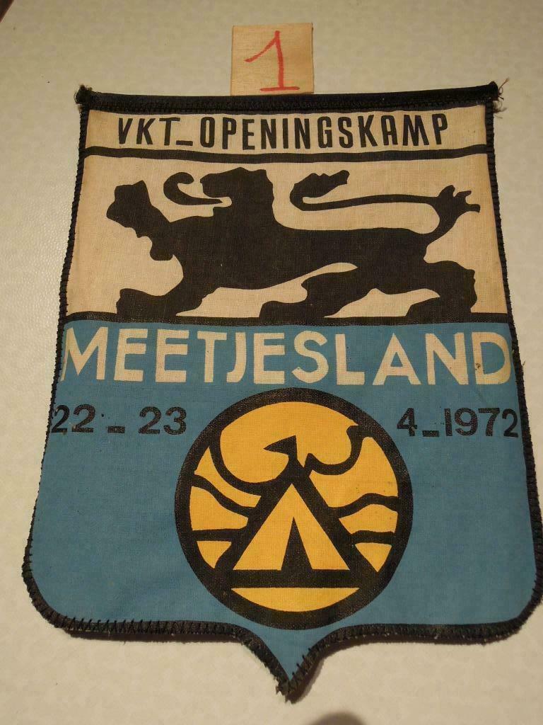 fanion fanion lion flamand Meetjesland 1972 VKT - kamp, Enlèvement ou Envoi